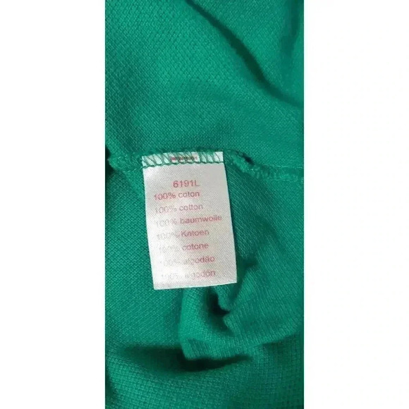 Lacoste  L!ve 100% cotton‎ polo green mens size 6 or xl - Picture 5 of 5